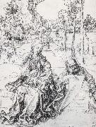 Albrecht Durer The Holy Family in a landscape oil painting reproduction